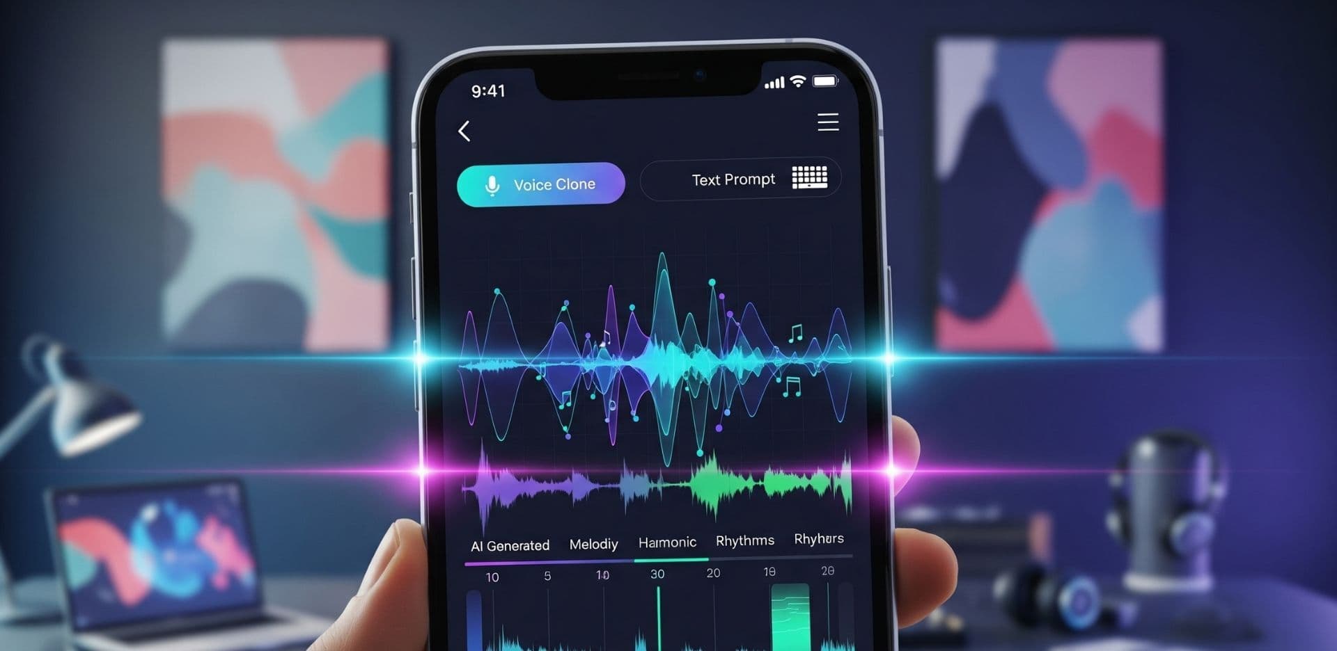 AI-Powered Music App with Song Generator | Create Personalised Tracks Easily